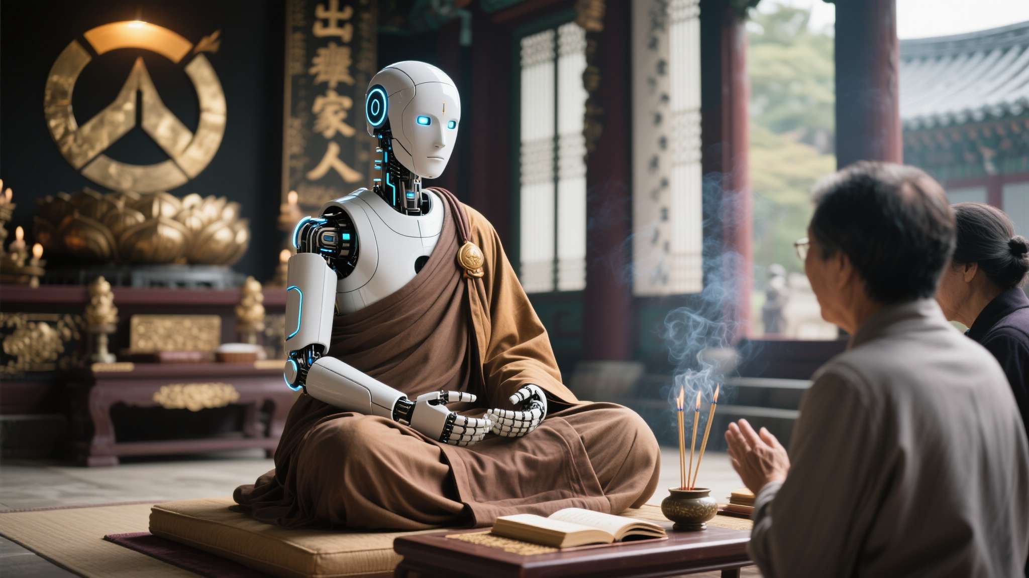 当科幻游戏中的禅意机器人僧侣走入现实，你会怎么想？韩国一座佛教寺庙近日迎来了一位